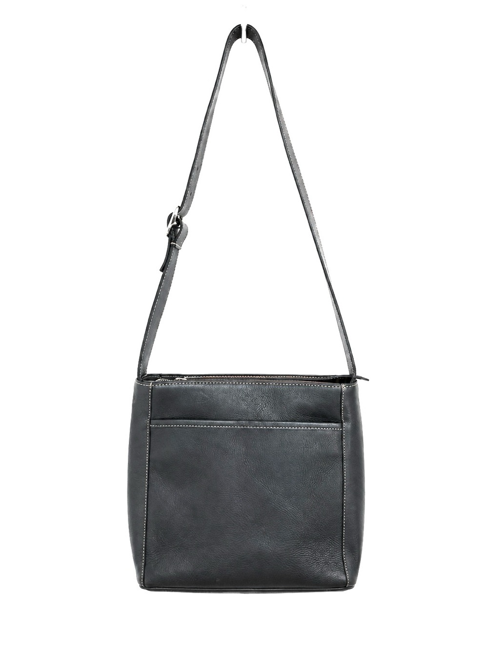 Coronado 100%  Black Genuine Leather Crossbody Shoulder Bag Handcrafted - Picture 2 of 16